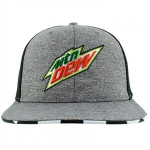 Gray Mountain Dew Snapback Hat